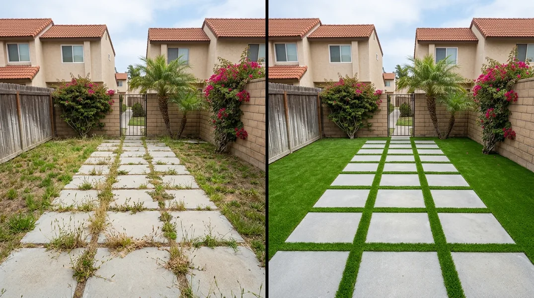 Result artificial grass installation in Oceanside - Oceanside Artificial Grass Installation