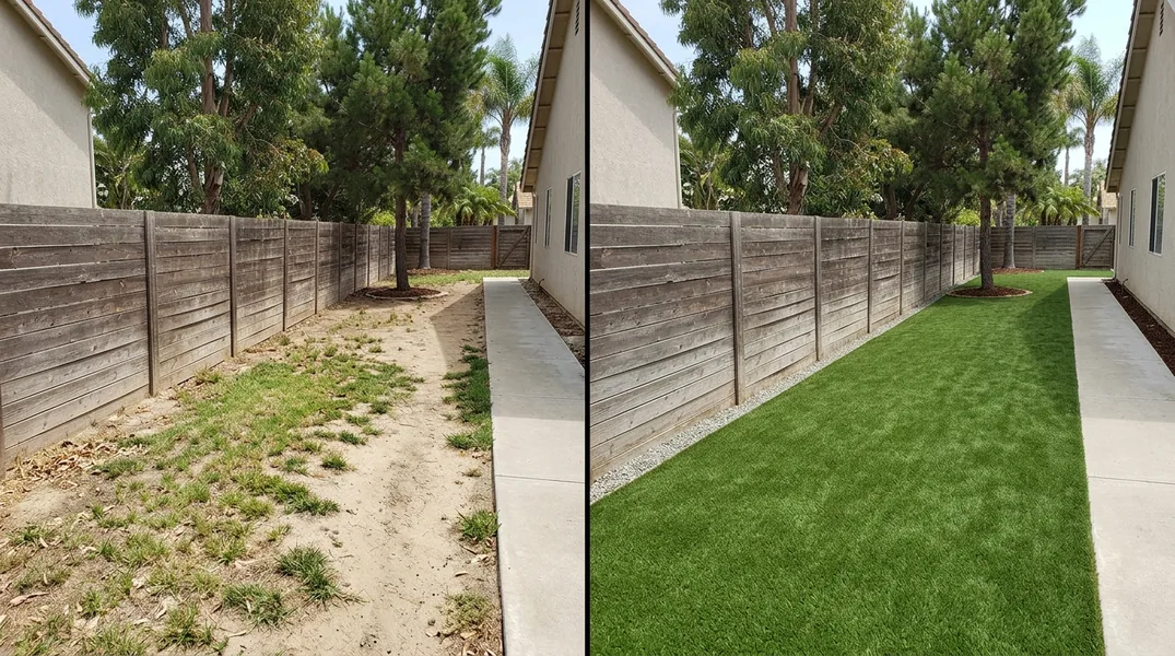 Result artificial grass installation in Oceanside - Oceanside Artificial Grass Installation