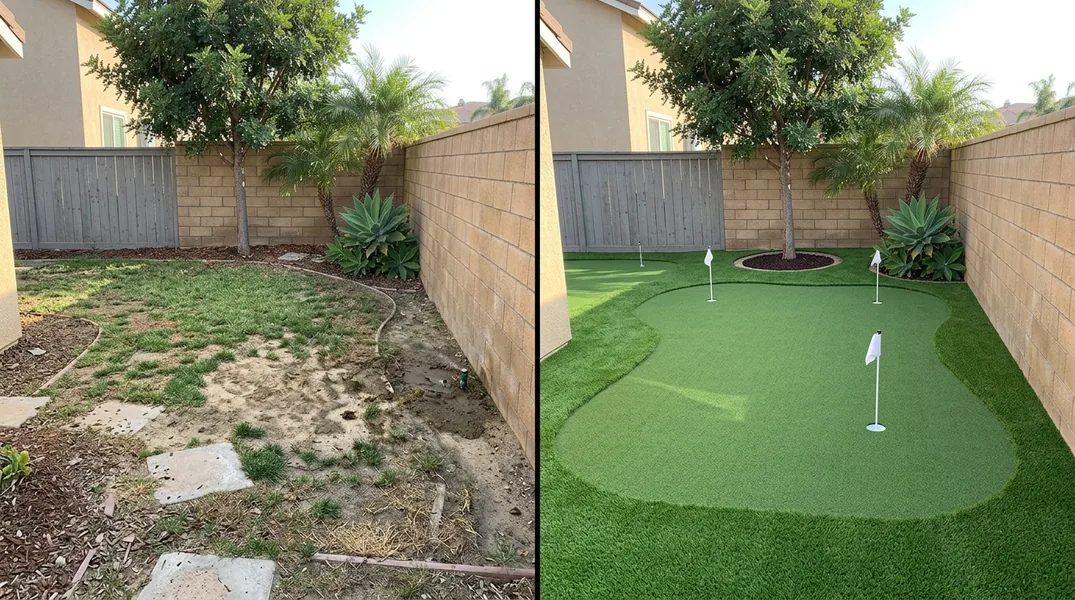 Result artificial grass installation in Oceanside - Oceanside Artificial Grass Installation