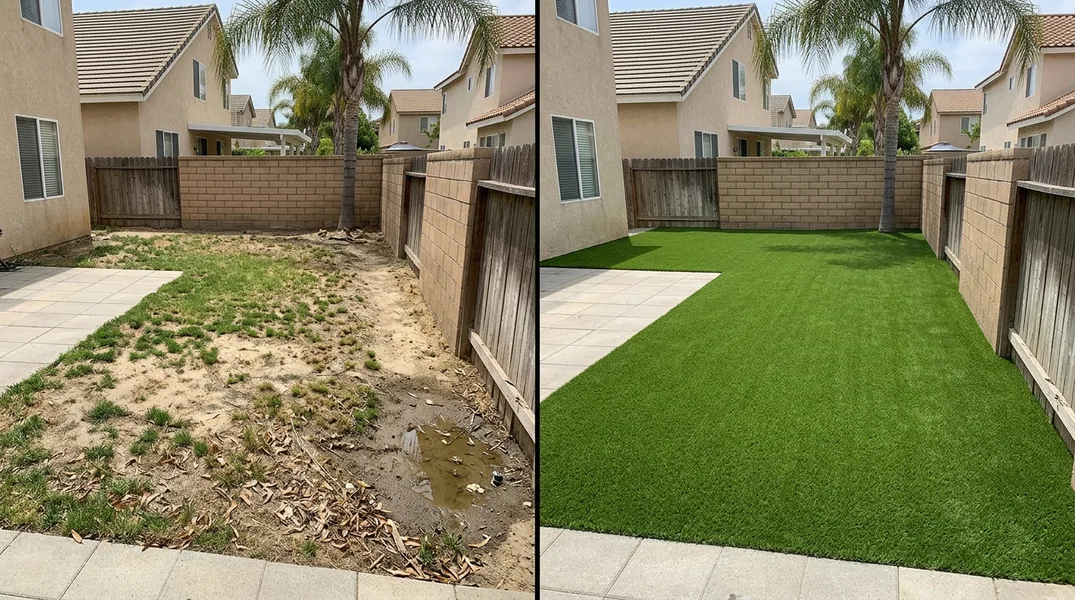 Result artificial grass installation in Oceanside - Oceanside Artificial Grass Installation